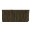 Mondiaz JOYA-DLUX Meuble de salle de bains 91,6cm - arrondi droit couleur Shadow - Vasque FAYE position Gauche 1 trou de robinet couleur Nata SW1424986