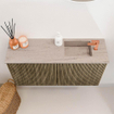 Mondiaz JOYA-DLUX 80cm toiletmeubel - kleur Dusk - Wastafel FAYE positie Rechts 1 kraangat kleur Saba. SW1426054