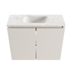 MONDIAZ TURE-DLUX meuble WC 60cm Linen. EDEN lavabo Ostra position milieu. Avec 1 trou de robinet. SW1104947