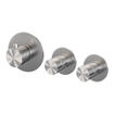 BRAUER Brushed Edition Badkraan Inbouw - douchegarnituur - 20cm uitloop - inclusief inbouwdeel - 3 gladde knoppen - handdouche rond 3 standen - PVD - geborsteld RVS SW374414