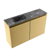 MONDIAZ TURE-DLUX Meuble toilette - 80cm - Oro - EDEN - vasque Lava - position gauche - 1 trou de robinet SW1103931