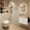 MONDIAZ TURE-DLUX Meuble WC 60 cm Talc. Lavabo EDEN Ostra position milieu. Sans trou de robinet. SW1104644
