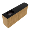 Mondiaz JOYA 101.6cm toiletmeubel - ronding rechts kleur Oak - Wastafel FAYE positie Links Zonder kraangat kleur Urban. SW1421214