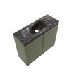 MONDIAZ TURE-DLUX Meuble de toilettes 60 cm Army. Lavabo EDEN Lava position centrale. Avec 1 trou de robinet. SW1103681