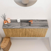 Mondiaz JOYA-DLUX 100cm meuble de toilette - couleur Oak - Vasque FAYE position Milieu 1 trou de robinet couleur Sombra. SW1424262