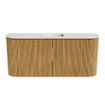 Mondiaz JOYA-DLUX 93.2cm toiletmeubel - ronding links en rechts kleur Oak - Wastafel FAYE positie Midden 1 kraangat kleur Ostra. SW1422246