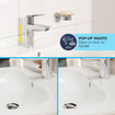 GROHE Start QuickFix Wastafelkraan - l-size - met waste - matte black SW1126743