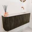 Mondiaz JOYA-DLUX 101.6cm toiletmeubel - ronding links kleur Shadow - Wastafel FAYE positie Rechts Zonder kraangat kleur Nata. SW1425006