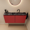 MONDIAZ TURE-DLUX Meuble WC 100 cm Fire. EDEN lavabo Lava position milieu. Avec 1 trou de robinet. SW1103838