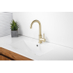 Fortifura Calvi wastafelkraan - hoog - draaibare uitloop - Geborsteld Messing PVD (Goud) SW809349