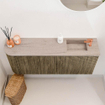 Mondiaz JOYA-DLUX 101.6cm toiletmeubel - ronding links kleur Dusk - Wastafel FAYE positie Rechts 1 kraangat kleur Saba. SW1426098