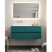 Mondiaz VICA Ensemble de meuble de salle de bain - 120cm - meuble sous-vasque smag - 2 tiroirs - lavabo cloud gauche - sans trou de robinet version XL 60cm de haut SW1090081