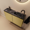 MONDIAZ TURE-DLUX Meuble toilette - 80cm - Oro - EDEN - vasque Lava - position droite - 1 trou de robinet SW1103980