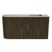 Mondiaz JOYA-DLUX 81.6cm toiletmeubel - ronding links kleur Shadow - Wastafel FAYE positie Rechts Zonder kraangat kleur Arena. SW1424838