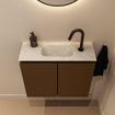 MONDIAZ TURE-DLUX Meuble toilette - 60cm - Rust - EDEN - vasque Ostra - position centrale - 1 trou de robinet SW1105059