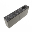 MONDIAZ TURE-DLUX Meuble toilette - 120cm - Smoke - EDEN - vasque Lava - position droite - 1 trou de robinet SW1104081