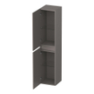 BRAUER Joy Wavy armoire haute - 160x35x35cm - 1 porte - ouvrant à gauche ou à droite - sans poignée - taupe mat SW1201289