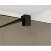FugaFlow Eccelente Douche à l'italienne en verre - 110x200cm - verre fumé - bras mural - noir mat SW1450951