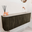 Mondiaz JOYA-DLUX 111.6cm toiletmeubel - ronding links kleur Shadow - Wastafel FAYE positie Rechts Zonder kraangat kleur Opalo. SW1422949