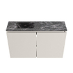 MONDIAZ TURE-DLUX 80cm meuble WC Linen. EDEN lavabo Lava position gauche. Sans trou de robinet. SW1103884
