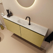MONDIAZ TURE-DLUX Meuble toilette - 120cm - Oro - EDEN - vasque Opalo - position centrale - 1 trou de robinet SW1104472