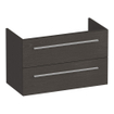 BRAUER Trust wastafelonderkast ondiep 80 excl. opbouwgrepen 2 softclose lades en 1 sifon uitsparing - Timber Anthracite SW1204146
