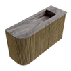 Mondiaz JOYA-DLUX Meuble de toilette 71,6cm - arrondi gauche couleur Dusk - Lavabo FAYE position Droite Sans trou de robinet couleur Sombra. SW1426166