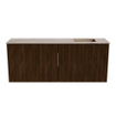 Mondiaz JOYA-DLUX 100cm toiletmeubel - kleur Walnut - Wastafel FAYE positie Rechts Zonder kraangat kleur Arena. SW1424341