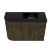 Mondiaz JOYA 61.6cm meuble de salle de bains - arrondi gauche couleur Shadow - Vasque FAYE position Droite 1 trou de robinet couleur Urban. SW1421507