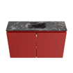 MONDIAZ TURE-DLUX Meuble toilette - 80cm - Fire - EDEN - vasque Lava - position centrale - sans trou de robinet SW1103764