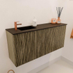 Mondiaz JOYA 90cm meuble de salle de bains - couleur Dusk - Vasque FAYE position Gauche 1 trou de robinet couleur Urban. SW1421668