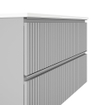 Saniclass Prime Blend Meuble sous lavabo - 80x55x45.9cm - 2 tiroirs - poignée intégrée - MDF - mat greige (gris) SW892647