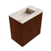 Mondiaz JOYA-DLUX 40cm toiletmeubel - kleur Ruby - Wastafel FAYE positie Midden Zonder kraangat kleur Nata. SW1425412