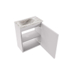 MONDIAZ TURE-DLUX Meuble toilette - 40cm - Cale - EDEN - vasque Glace - position gauche - 1 trou de robinet SW1103164