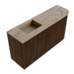 Mondiaz JOYA-DLUX Meuble de salle de bains 81,6cm - arrondi droit couleur Noyer - Vasque FAYE position Gauche 1 trou de robinet couleur Arena SW1424377