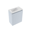 MONDIAZ TURE-DLUX meuble de toilettes 40 cm Clay. EDEN lavabo Opalo position gauche. Sans trou de robinet. SW1104252