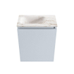 MONDIAZ TURE-DLUX Meuble toilette - 40cm - Clay - EDEN - vasque Frappe - position gauche - sans trou de robinet SW1102691