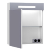 BRAUER Promise Armoire toilette 60x70x15cm avec 1 porte gauche et éclairage LED Blanc brillant SW6559