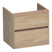 BRAUER Natural Wood Nexxt meuble sous lavabo 59x55x45.5cm avec frein de chute sans portes avec 2 tiroirs natural wood SW86443