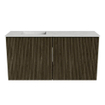 Mondiaz JOYA-DLUX Meuble de salle de bains 80cm - couleur Shadow - Vasque FAYE position Gauche Sans trou de robinet couleur Opalo SW1422911
