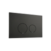 QeramiQ Push Plaque de commande - pour réservoir encastré Geberit UP320 - double chasse - boutons ronds - matière synthétique noir mat SW706188