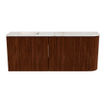 Mondiaz JOYA-DLUX 101.6cm toiletmeubel - ronding rechts kleur Ruby - Wastafel FAYE positie Links Zonder kraangat kleur Frappe. SW1423517