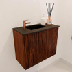 Mondiaz JOYA 50cm toiletmeubel - kleur Ruby - Wastafel FAYE positie Links 1 kraangat kleur Urban. SW1421795