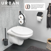 Tiger Urban Toiletaccessoireset Toiletborstel met houder Toiletrolhouder zonder klep Handdoekhaak Zwart SW877657