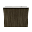 Mondiaz JOYA-DLUX Meuble de salle de bains 50cm - couleur Shadow - Vasque FAYE position Droite 1 trou de robinet couleur Glace. SW1422729