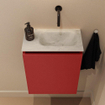 MONDIAZ TURE-DLUX Meuble toilette - 40cm - Fire - EDEN - vasque Opalo - position droite - sans trou de robinet SW1104293