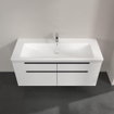 Villeroy & Boch Subway 2.0 Meuble sous lavabo 128.7x44.9x59cm avec 4 tiroirs pour lavabo encastrable 7176 130cm blanc mat 1025039