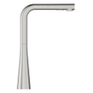 GROHE Zedra Mitigeur de cuisine - bec en L - SuperSteel brossé SW479457