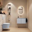 MONDIAZ TURE-DLUX Meuble de toilettes 80 cm Clay. EDEN lavabo Glace position milieu. Sans trou de robinet. SW1103229