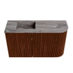 Mondiaz JOYA-DLUX 71.6cm toiletmeubel - ronding rechts kleur Ruby - Wastafel FAYE positie Links Zonder kraangat kleur Sombra. SW1425690